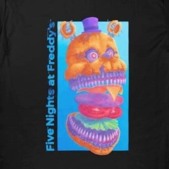 Five Nights At Freddys Burger Video Game Fan Gift Graphic Horror T-shirt 159 - Picture 2 of 5